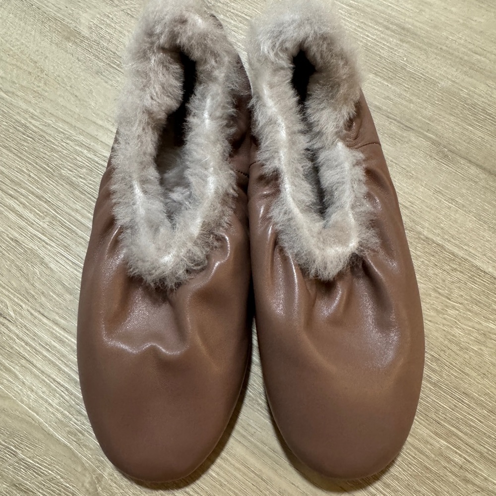 Cozy Brown Faux Fur Lined Slippers